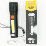 images Torcia multifunzione a led in alluminio ricaricabile con USB