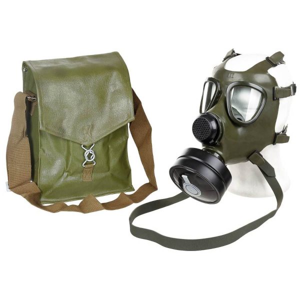 Maschera antigas  M74 romena completa di filtro e borsa