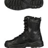 Anfibi Security MIL-TEC con zip laterale di colore nero