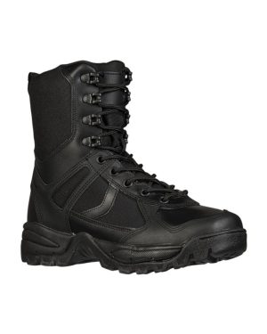 Anfibi Security MIL-TEC con zip laterale di colore nero