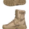 Anfibi militari con zip laterale MIL-TEC di colore khaki