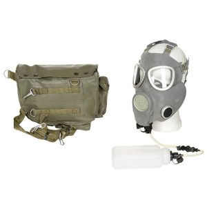 Maschera antigas polacca mod. MP4 B con bottiglia pari a nuovo