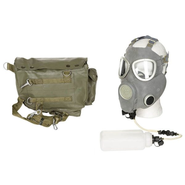 Maschera antigas polacca mod. MP4 B con bottiglia pari a nuovo