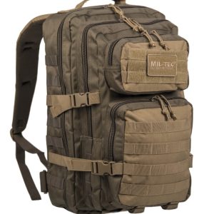 Zaino Militare Assault MIL-TEC da 50 litri bicolore verde coyote