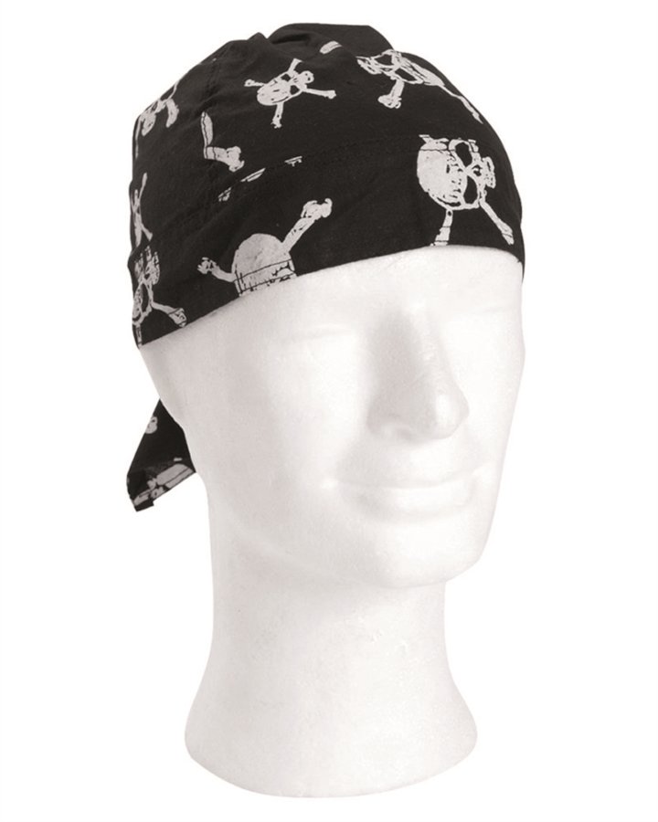 Bandana Militare MIL-TEC nera con logo teschio