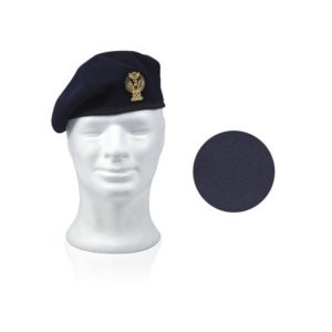 Basco Spagnolo blu con bordo in tessuto, Polizia