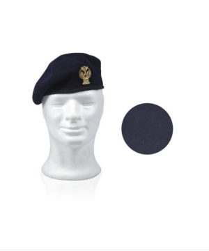 Basco Spagnolo blu con bordo in tessuto, Polizia