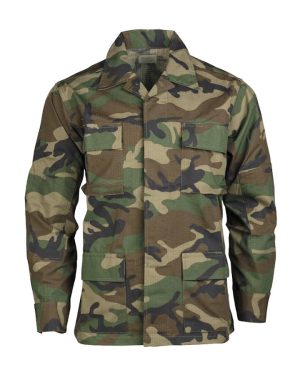 Giacca mimetica BDU  rip stop woodland TEESAR®