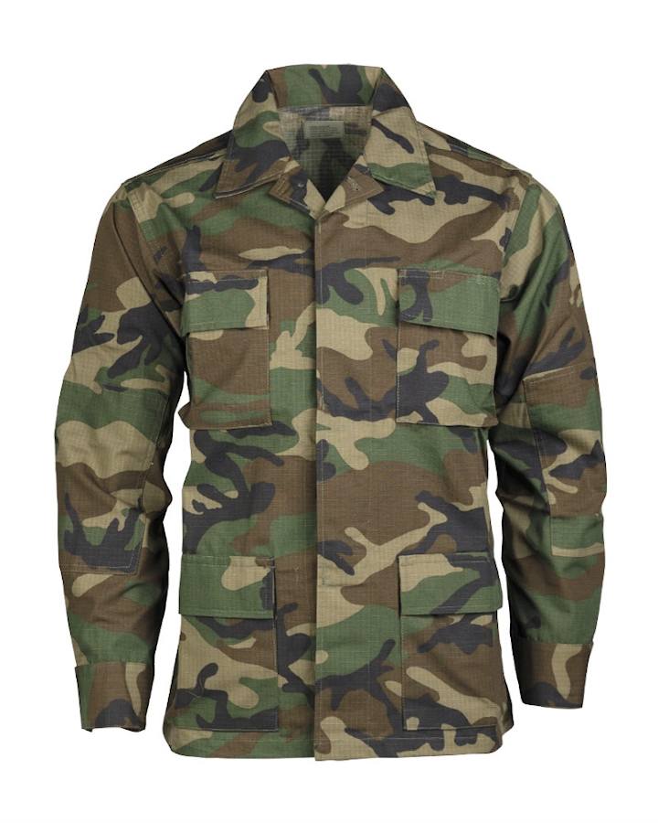 Giacca mimetica BDU  rip stop woodland TEESAR®