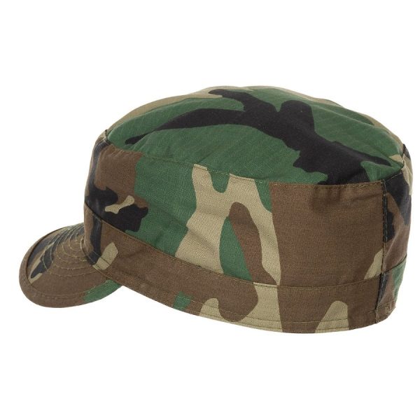 Berretto Militare BDU con visiera tonda MFH mimetico woodland
