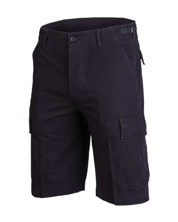 Bermuda militari bdu MIL-TEC di colore nero in cotone