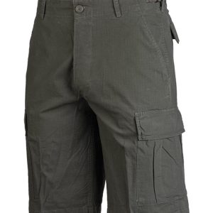 Bermuda militari bdu MIL-TEC di colore verde in cotone