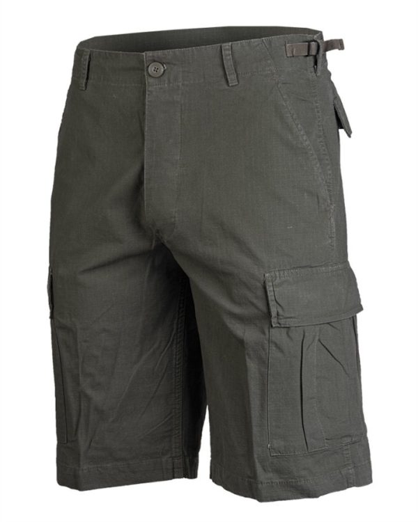 Bermuda militari bdu MIL-TEC di colore verde in cotone