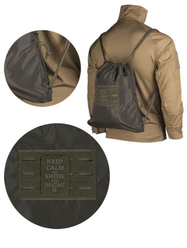Borsa sportiva tattica MIL-TEC Hextac di colore verde OD