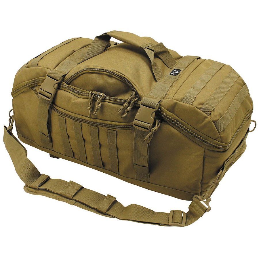 Borsa da viaggio modulare MFH da 48 litri di colore coyote tan