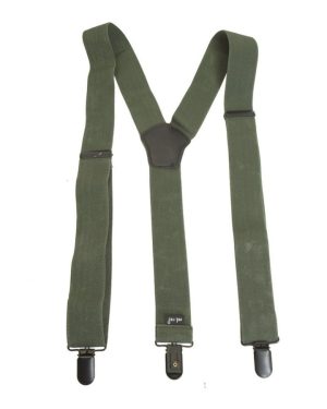 Bretelle elastiche per pantaloni MIL-TEC di colore verde