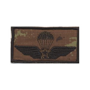 Ricamo Brevetto Paracadutista Militare nero su vegetato