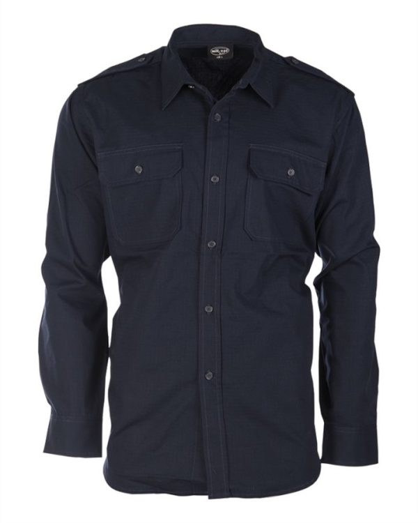 Camicia da servizio MIL-TEC in cotone rip stop blu
