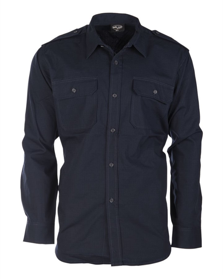 Camicia da servizio MIL-TEC in cotone rip stop blu