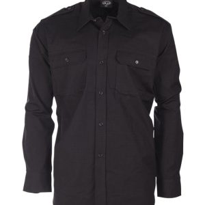 Camicia da servizio MIL-TEC in cotone rip stop nera