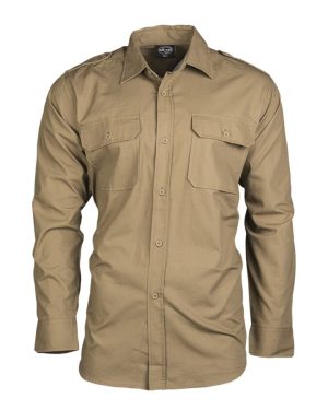 Camicia da servizio MIL-TEC in cotone rip stop coyote tan