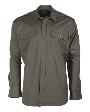 Camicia da servizio MIL-TEC in cotone rip stop verde
