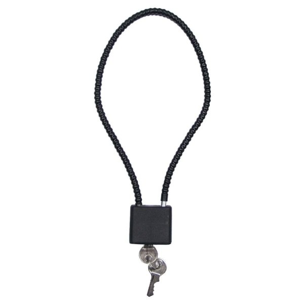 Cavo in acciaio da 36cm  con lucchetto. dotato di 2 chiavi
