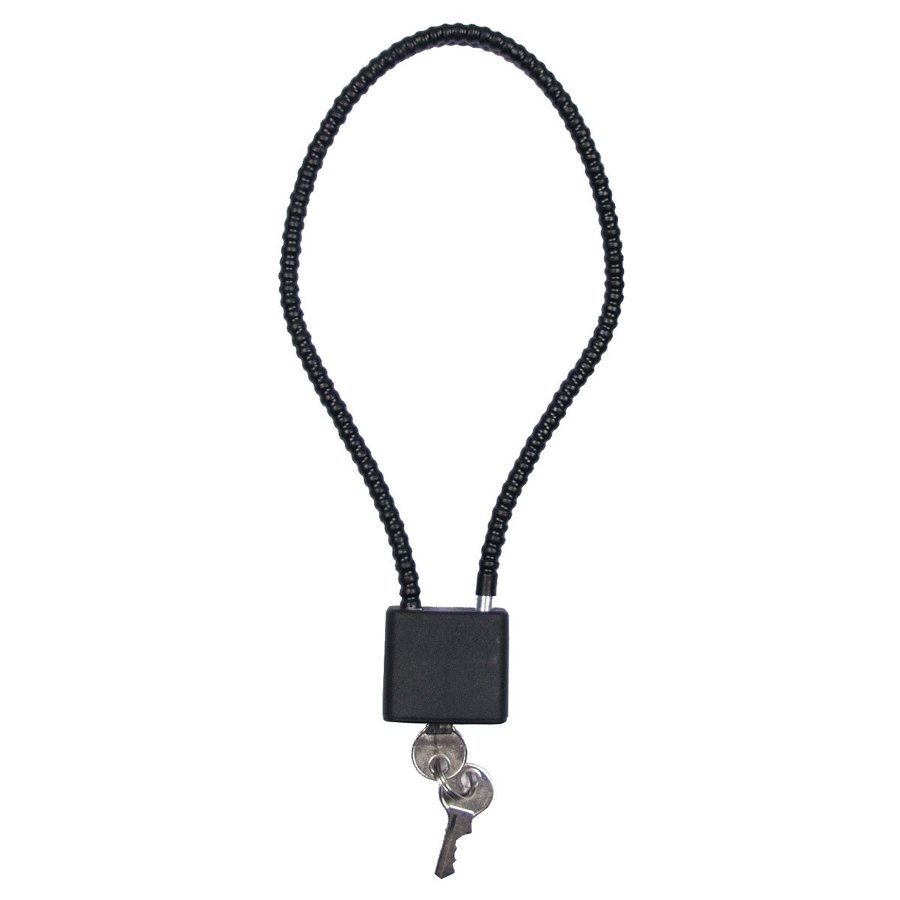 Cavo in acciaio da 36cm con lucchetto. dotato di 2 chiavi