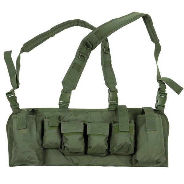 Chest Rig a 9 tasche MFH di colore verde