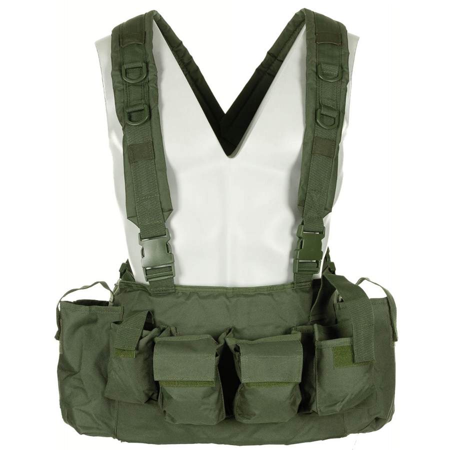Chest Rig a 9 tasche MFH di colore verde