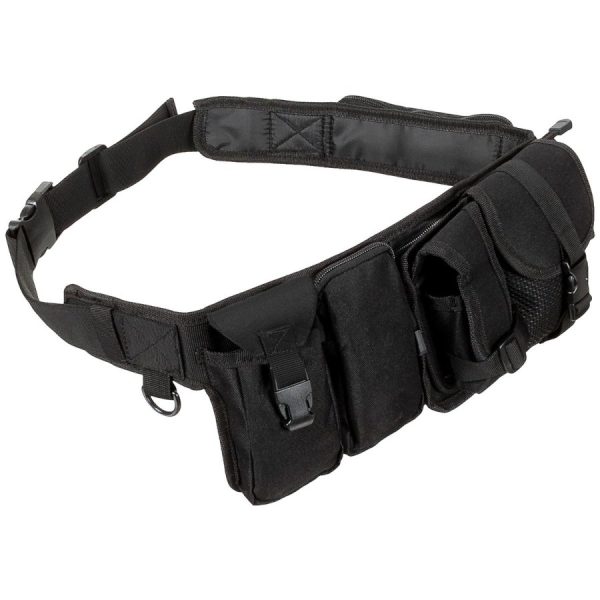 Cintura MFH con 6 tasche regolabile fino a 110 cm di colore nero