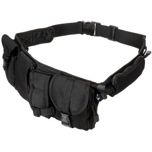 Cintura MFH con 6 tasche regolabile fino a 110 cm di colore nero