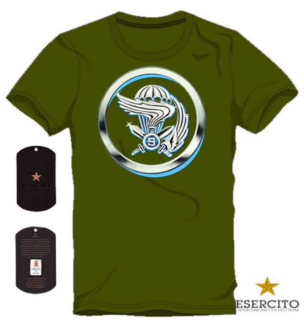 T-shirt ufficiale  9° Col Moschin verde