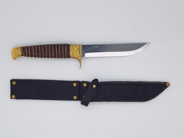 Coltello artigianale DP  stile medioevale lama in acciaio 460