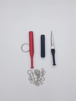 Mini coltellino occultabile, lama doppio filo