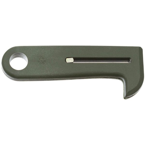 Coltellino di emergenza militare francese di colore verde