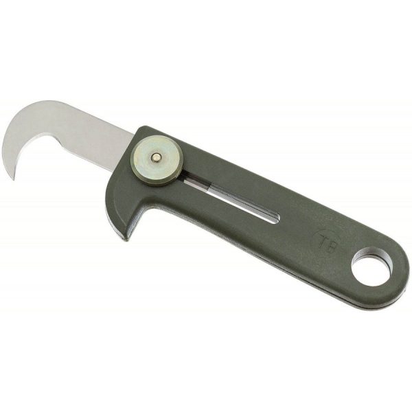 Coltellino di emergenza militare francese di colore verde