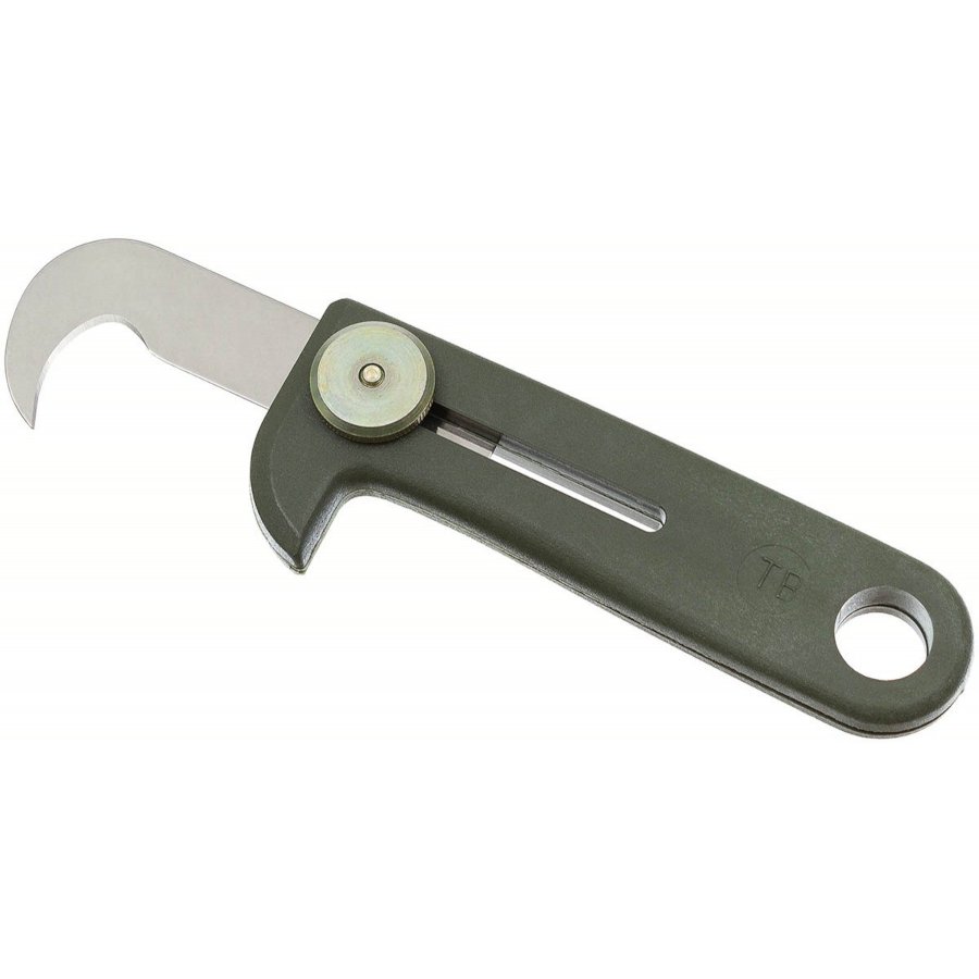 Coltellino di emergenza militare francese di colore verde