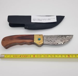 Coltello artigianale DP damasco in acciaio al carbonio e inox