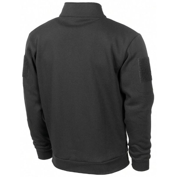 Felpa Tattica MFH con zip intera di colore nero