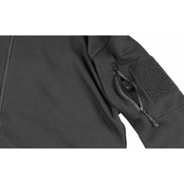 Felpa Tattica MFH con zip intera di colore nero