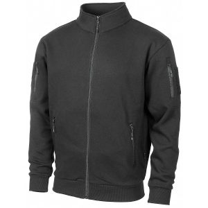 Felpa Tattica MFH con zip intera di colore nero