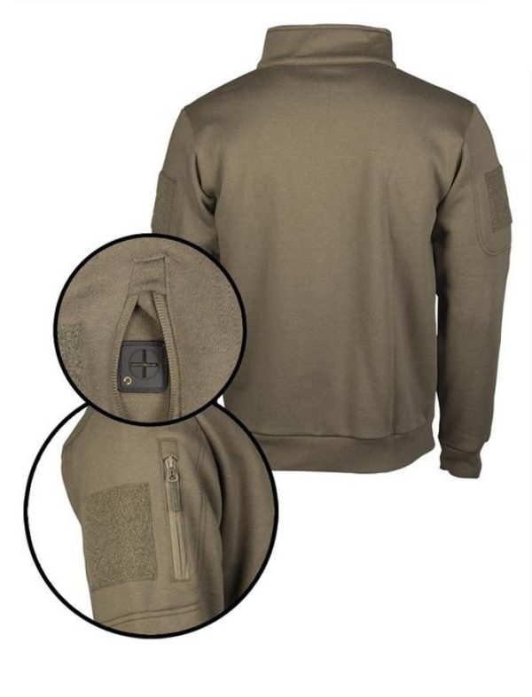 Felpa Tattica Ranger con zip e tasche  verde