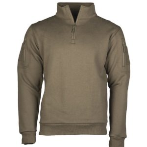 Felpa Tattica Ranger con zip e tasche verde
