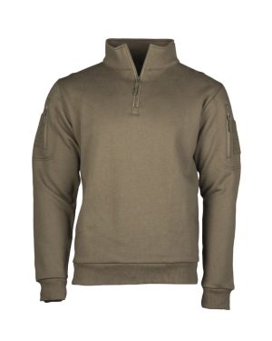 Felpa Tattica Ranger con zip e tasche  verde