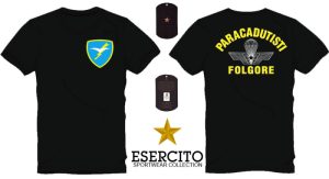 T-shirt ufficiale  Brigata Paracadutisti Folgore nera