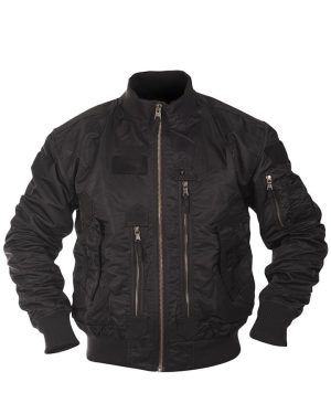 Fly Jacket Bomber Americano MIL-TEC di colore nero