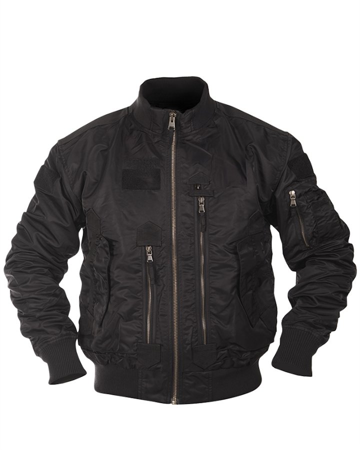 Fly Jacket Bomber Americano MIL-TEC di colore nero