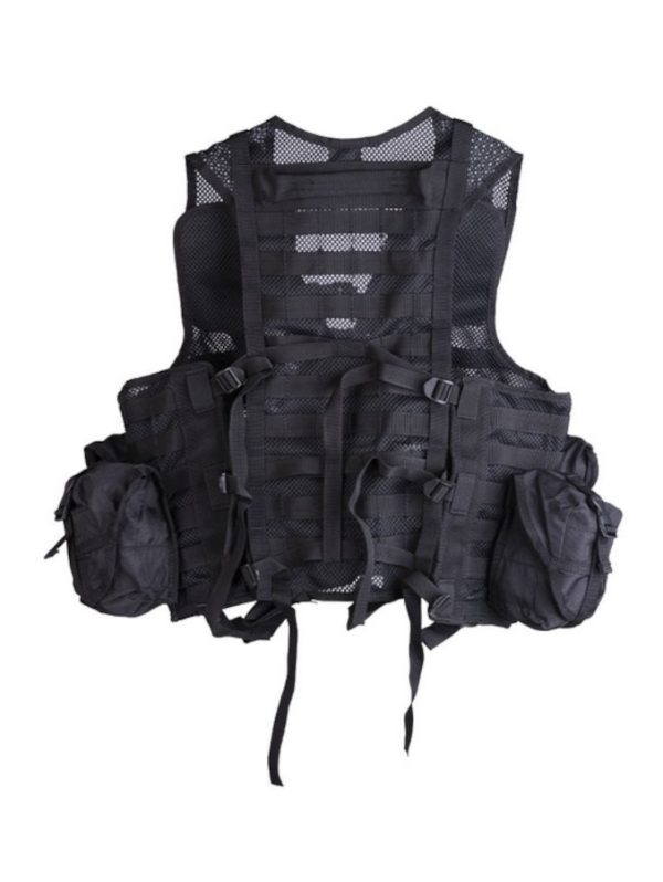 Gilet tattico MIL-TEC a 8 tasche removibili di colore nero