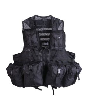 Gilet tattico MIL-TEC a 8 tasche removibili di colore nero